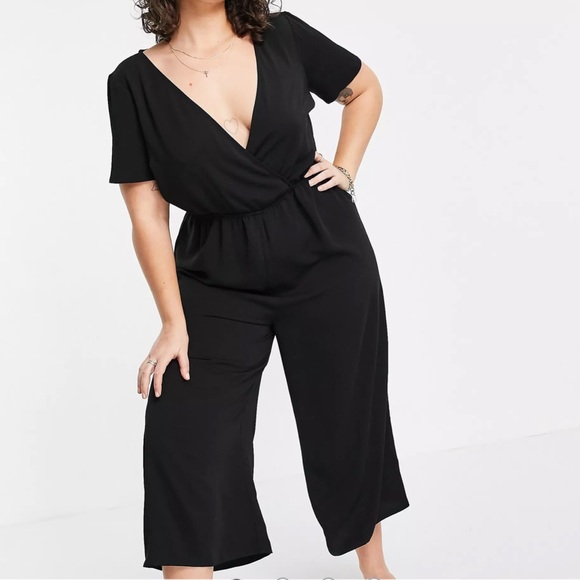 ASOS Curve Pants - ASOS Curve Wrap Waist Culotte Jumpsuit